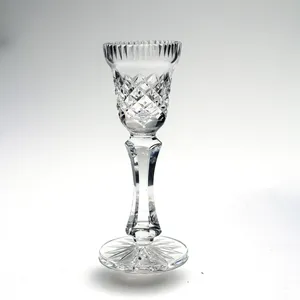 Crystal Candle stick holder, clear glass - 6.25