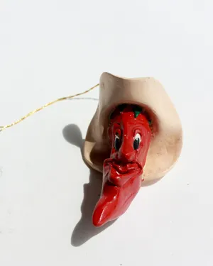 Whimsical Red Chili Pepper Christmas Tree Ornament