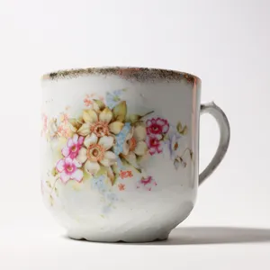 Victorian Porcelain Floral Gilded Extra Large XLARGE Teacup Antique