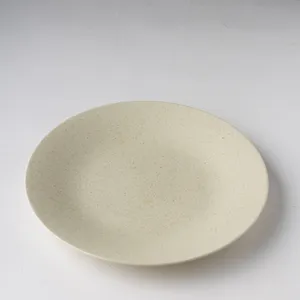 Beige Stoneware Dinner Plate