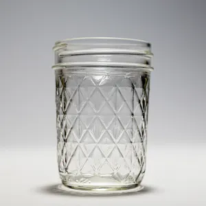 Mason Ball Jelly Jar, Quilted crystal