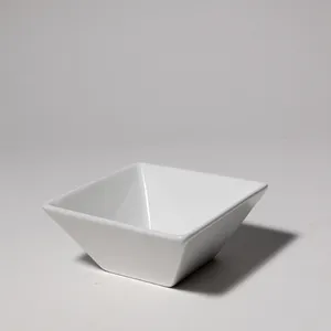 White Ceramic Square Cereal Bowl