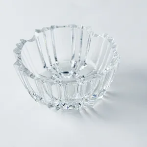 Ribbed Crystal Ashtray   2.25