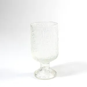 Vintage Indiana Ice Footed Tumblers Cocktail Glasses - 6