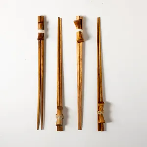 Solid Wood Chopsticks with Solids wood rests - 9.5