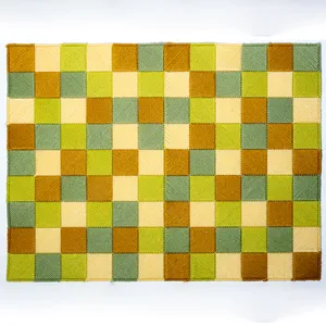 Hand Made Stitched Yarn Multiple shade of Green and yellow, stitched into cubes to make a photography surface
