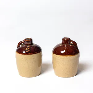 Ceramic Whiskey Jug shaped Salt and Pepper Shaker 
