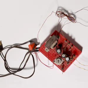 Vintage Red Phenolic Breadboard Electronics Prototype, Machine, Lab, Garage, Tinkering, Circuit Board