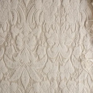 Vintage Cream Tapestry Textured Fabric - 4.5' x 5.5'