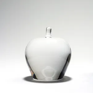 Clear Glass Crystal Apple paperweight - 3.5