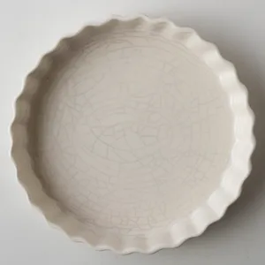 Ceramic Tart Dish, Cream - 8.5