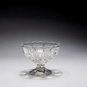 Crystal Ice Cream Dish Scalloped Edge - 3.5