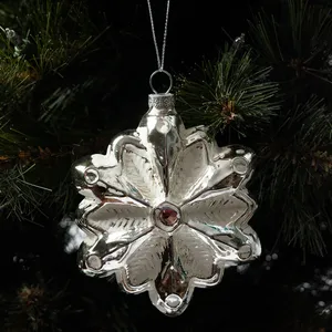 Silver Snowflake Christmas Tree Ornament