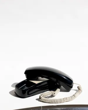  Vintage Black Corded Landline Telephone. Push Button