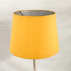 Yellow Lampshade with Silver Lining - Yellow Accent Lighting