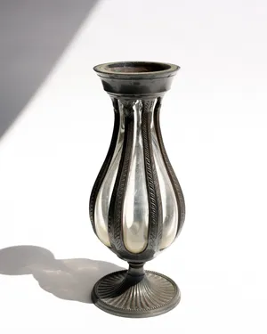 Vintage Caged Bubble Glass Flower Vase. Victorian