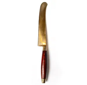 Mid Century MCM Thai Bronze and Teak Silverware Flatware Butter Knife