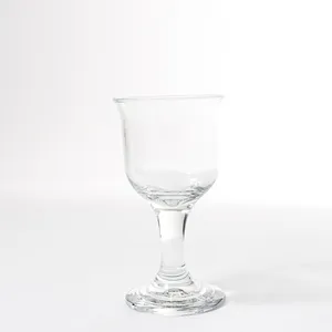 Thick heavy small clear wine glass - 5.5