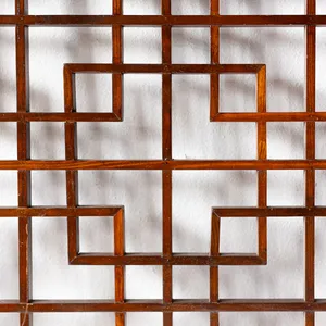 Bedroom Furniture: Chinese Lattice Headboard Screen Wood Photography Surface- 62