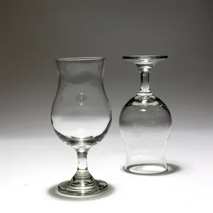 Vintage Ithaca Excelsior Goblets Water Beer Glasses Stemmed and Footed Hurricane Glass - 7.25