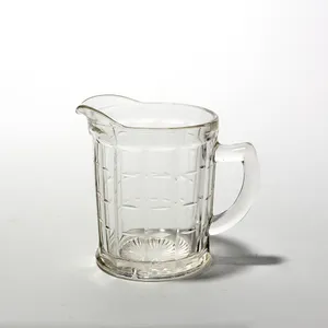 Hazel Atlas Colonia Block Clear Glass Creamer Depression Glass 