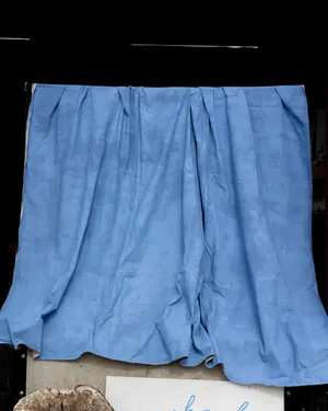 Hand Painted Indigo Canvas Photography Backdrop