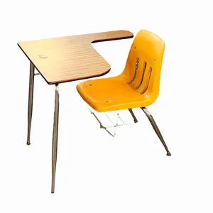 9000 Series Chair Desk with Bookrack and Arm Support