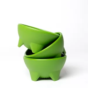 Green acrylic footed Salsa Dip Bowl