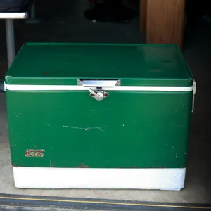 Vintage Coleman Green metal Cooler