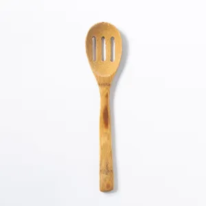 Bamboo Wood spoon and slotted spoon - 11.75