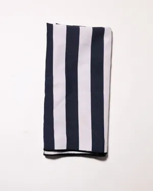 Classic Navy White Stripe Cotton Cloth Napkin