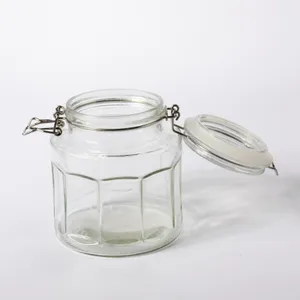 Wide Vintage Octagon Americana Mason Jar - 6