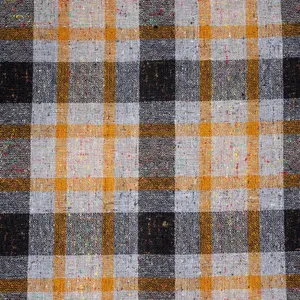 Vintage Fabric Brown and Orange Wool - 36