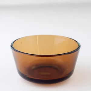 Clear Brown Glass Bowl