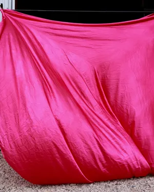 Shiny Vibrant Hot Pink Fabric Tablecloth Table Linen Round Large. Surface, Fabric