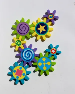 Used Refrigerator Magnets, Colorful Gears, Kids Stuff, Children's Toys