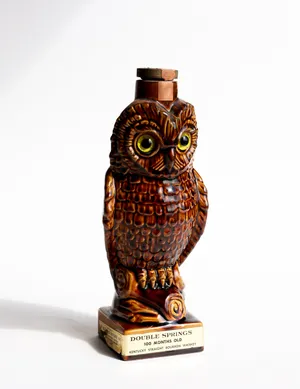VINTAGE Ceramic BROWN OWL DECANTER
