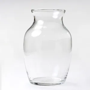 Medium Wide Clear Flower Vase - 7