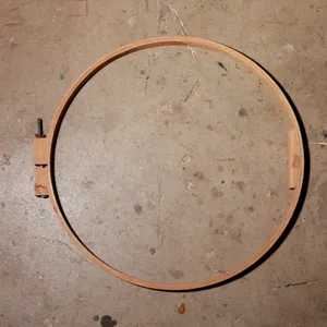 Large Natural Wood Bamboo Embroidery Quilting Hoop Light Colored Wood