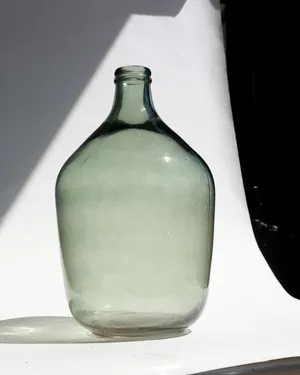 Green Glass Jug, Flower Vase Housewares