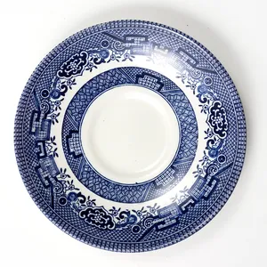 Churchill Blue Willow small saucer with Asian Look - 5.5
