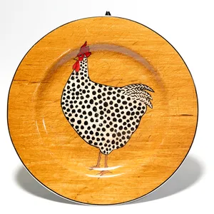 Brandon House Salad Plate  WARREN KIMBLE Roosterwith black polka dots 8