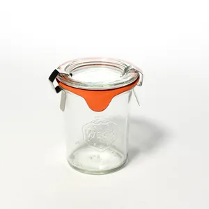 Kitchen Pantry Glass Canning Small attached Glass lid - 3.5
