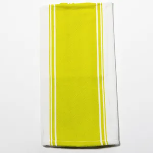 Lime Green striped dish towel