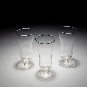Vintage Glastonbury Lotus Tulip Parfait Glasses – Short Stem Champagne Flutes, Midcentury Bar & Kitchen Decor