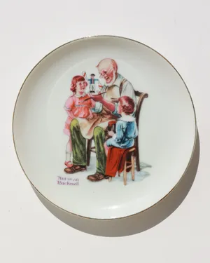 Vintage Norman Rockwell The Toymaker Collector Plate