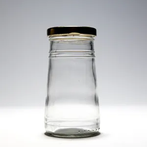 Tall Slender Clear Jar with Lid