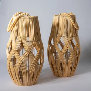 Outdoor Wicker Lantern 