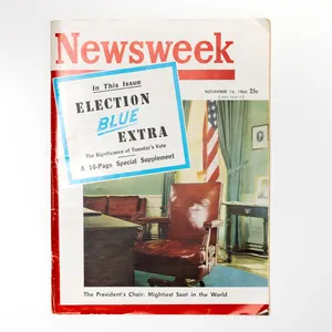 Newsweek JOHN F KENNEDY President-Elect VOTE November 14 1960 Magazine NO Label