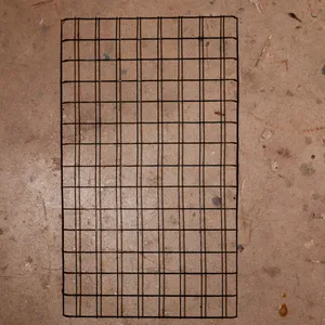 Vintage Black Wire Grid Industrial Display Panel